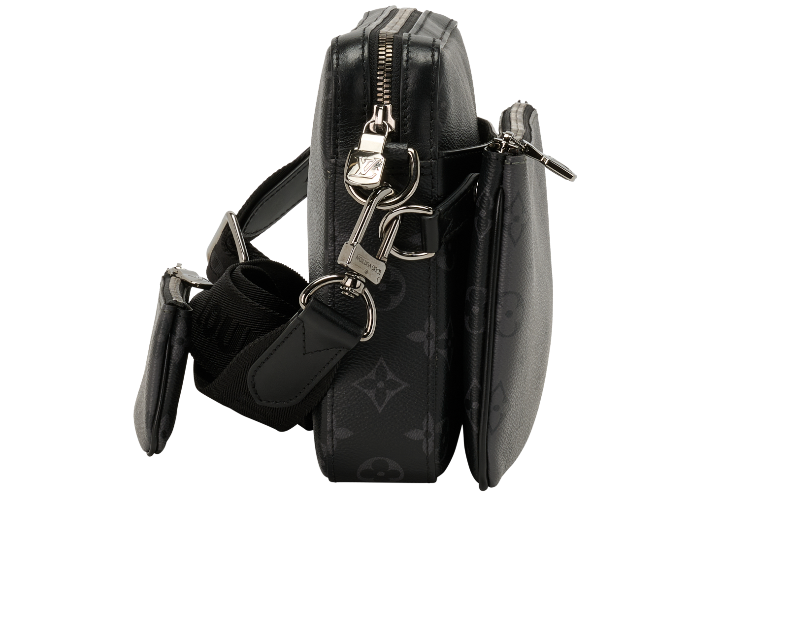 Trio Messenger, &pound;1,200, Handbags, Grey, Canvas, Side view